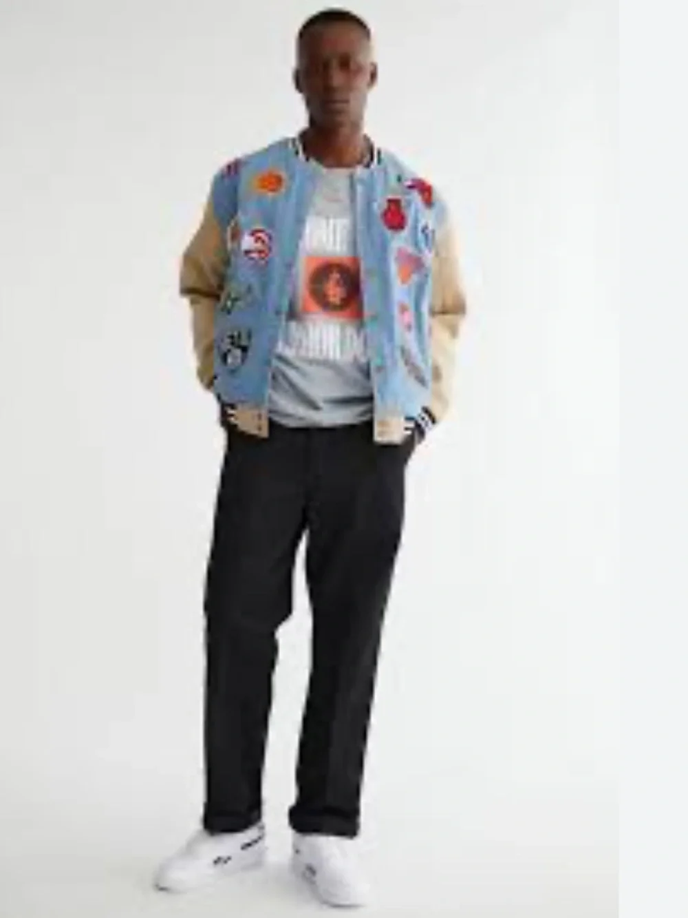 Ultra game Urban outfitters NBA logo patch letterman jacket